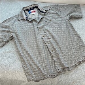 Wrangler George Straight Button Shirt XL Short Sleeve Plaid Western Cowboy